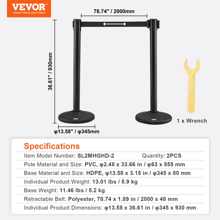 VEVOR Crowd Control Stanchions