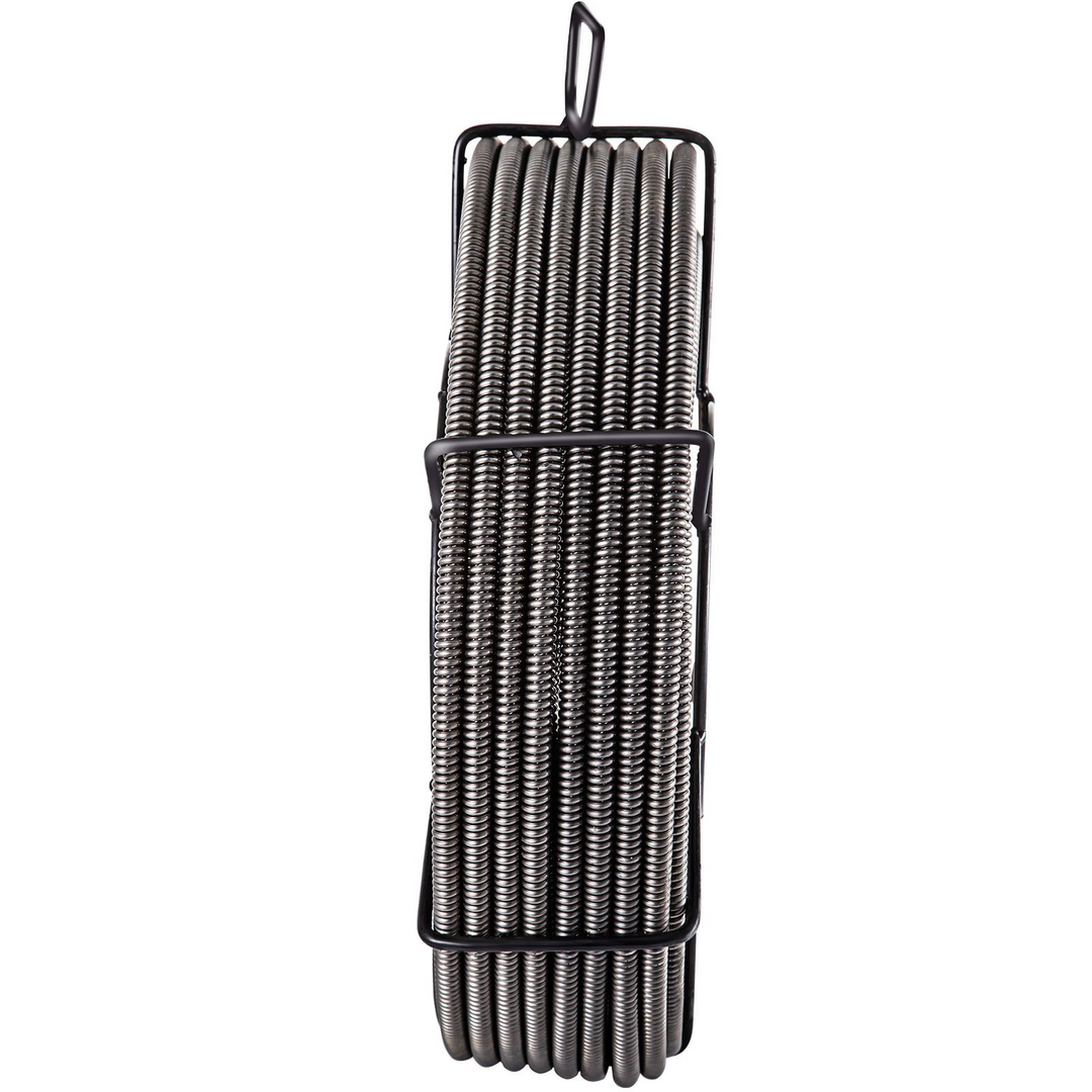 VEVOR Drain Cleaning Cable 50 Feet x 3/8 Inch Solid Core Cable Sewer Cable Drain Auger Cable Cleaner Snake Clog Pipe Drain Cleaning Cable Sewer Drain Auger Snake Pipe