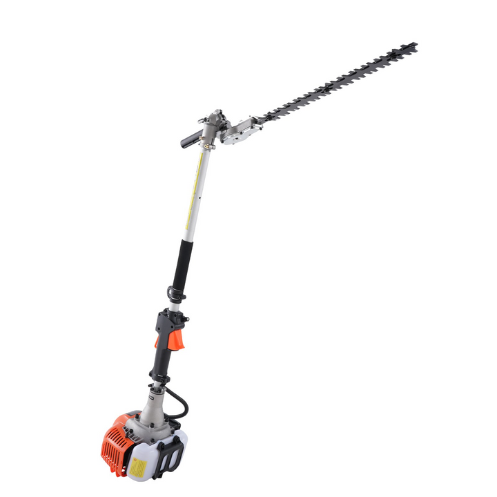 VEVOR 26CC 6-in-1 Multi-Functional Trimming Tools, Gas Hedge Trimmer, Weed Eater, String Trimmer, Brush Cutter, Edger, Pole Saw Chainsaw Pruner with Extension Pole