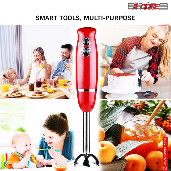 5Core Immersion Hand Blender 500W Stick Handheld Mixer Kitchen Electric Whisk