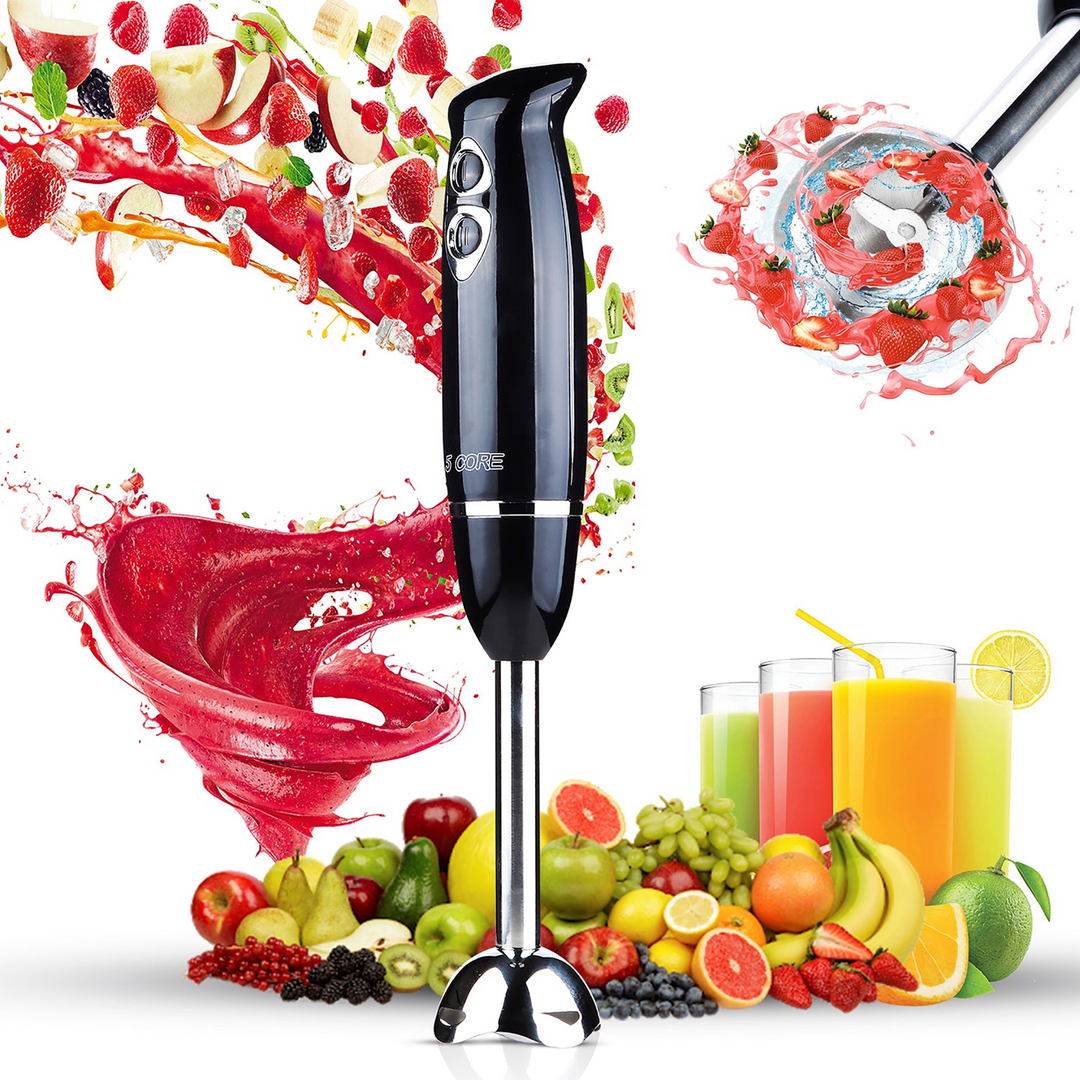 5Core Immersion Hand Blender 500W Stick Handheld Mixer Kitchen Electric Whisk