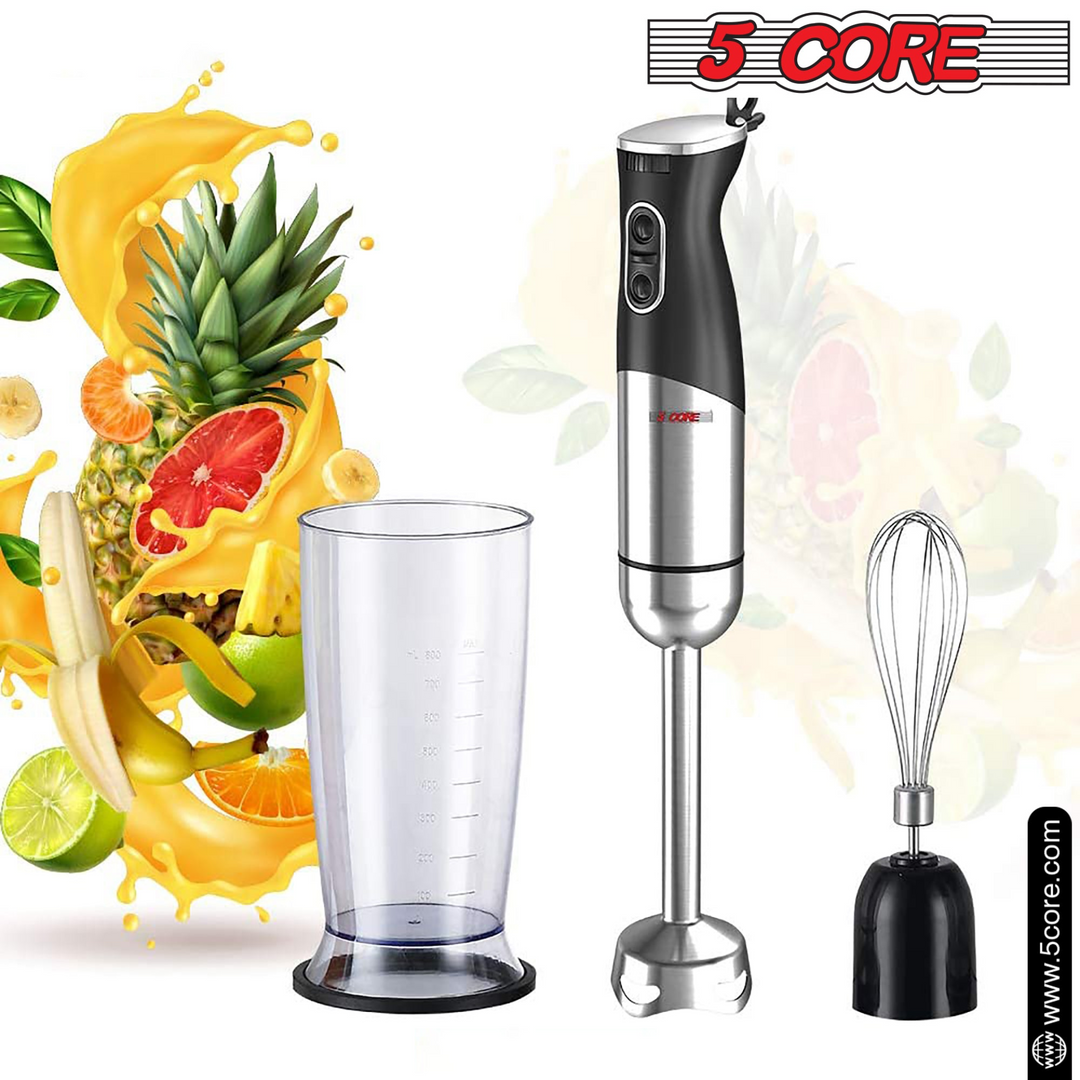 5Core Immersion Hand Blender 500W Stick Handheld Mixer Kitcchen Electric Whisk