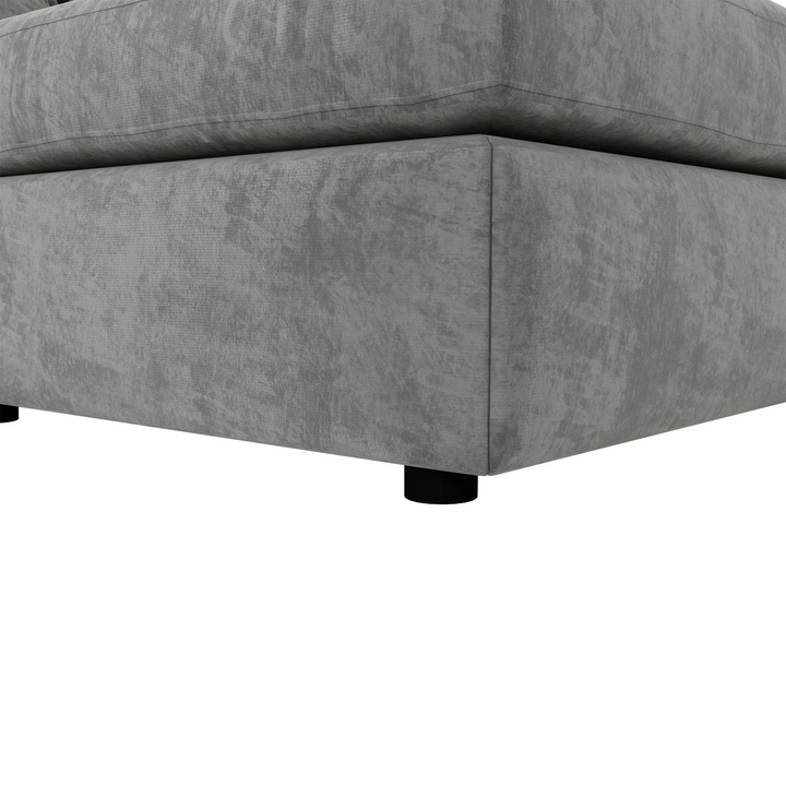 115*58" Chenille Modular Sectional Sofa,U Shaped Reversible Couch,Free Combination,6 Seat Sleeper Sofa Bed with Ottoman,Convertible Oversized Indoor Furniture for Living Room,Gray