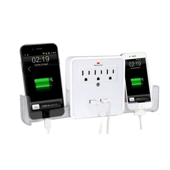 NEW! Classic Combo Wall Adapter with Surge Protection and Phone Stand