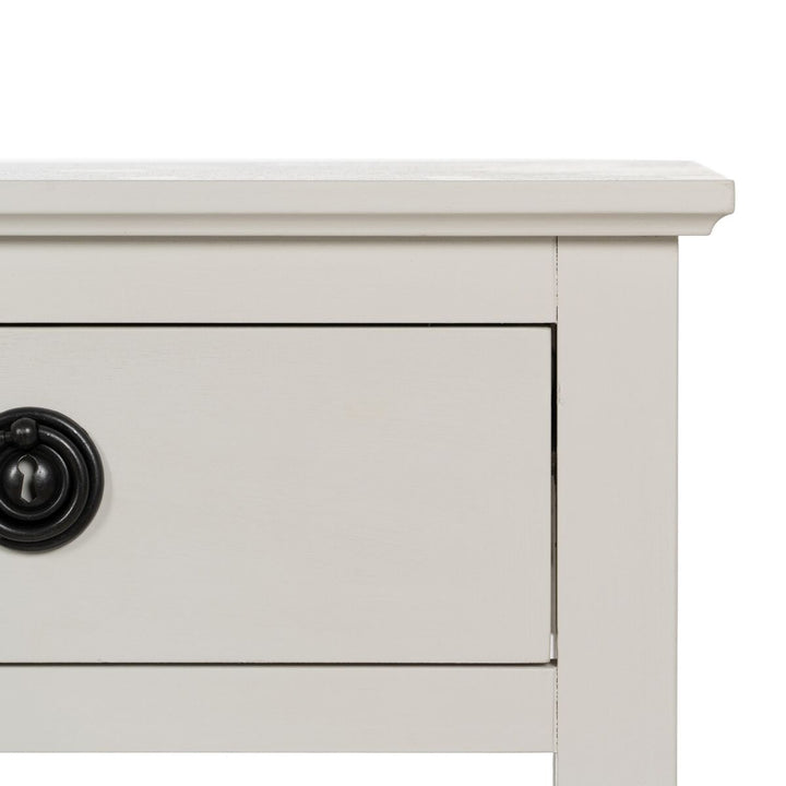 Nightstand White 40 x 30 x 61 cm-1