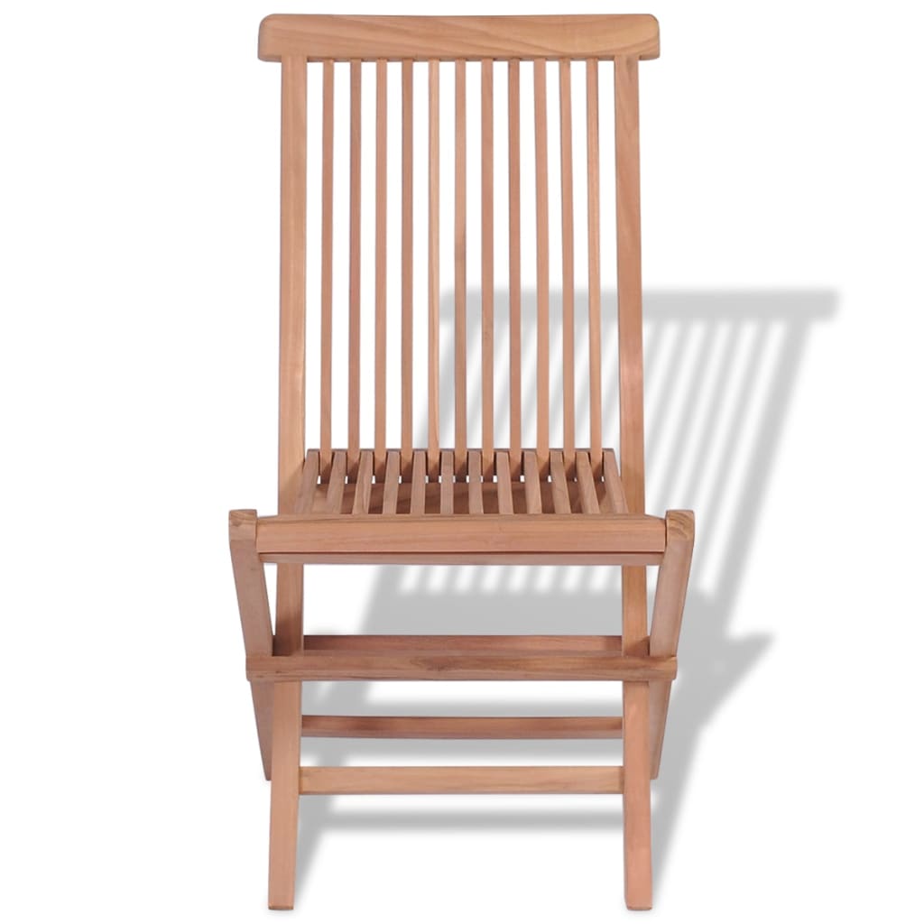vidaXL Patio Folding Chairs Outdoor Garden Camping Lawn Chair Solid Wood Teak-13
