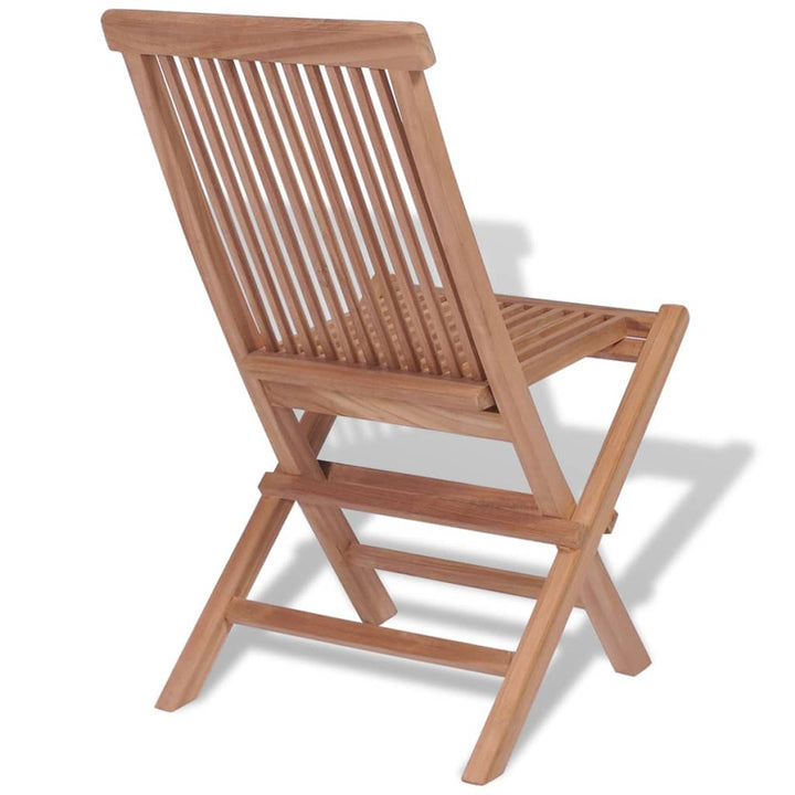 vidaXL Patio Folding Chairs Outdoor Garden Camping Lawn Chair Solid Wood Teak-16