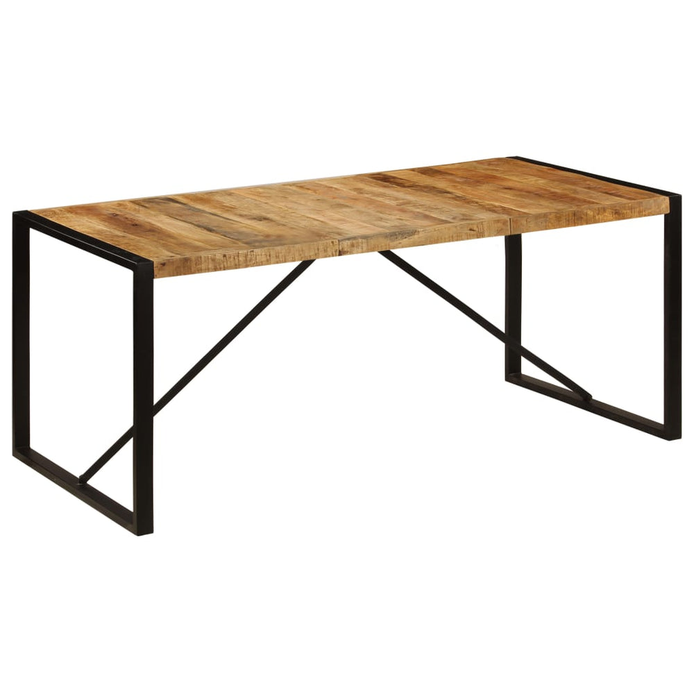 vidaXL Dining Table Kitchen Table Dining Room Table Solid Rough Mango Wood-1
