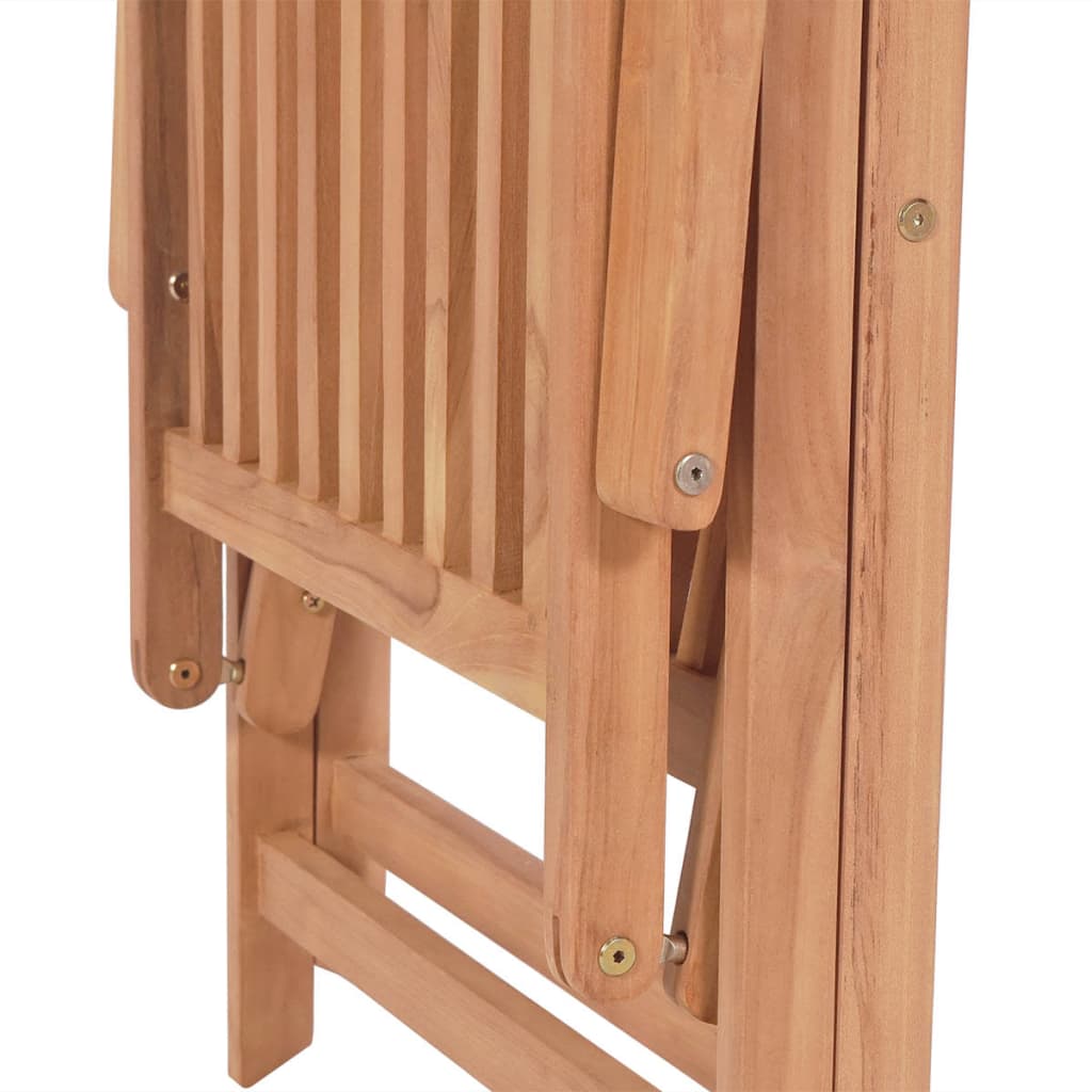 vidaXL Outdoor Recliner Chairs Patio Reclining Lounge Chair Solid Wood Teak-13