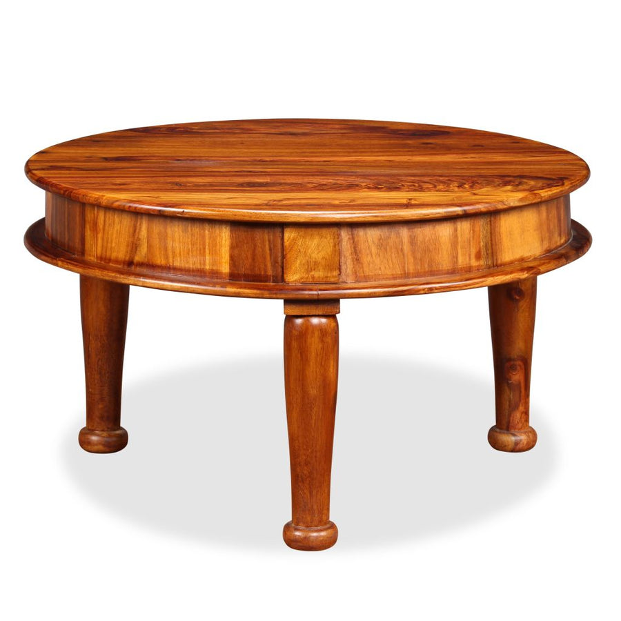 vidaXL Coffee Table Solid Sheesham Wood 27.6"x27.6"x15.7"-0