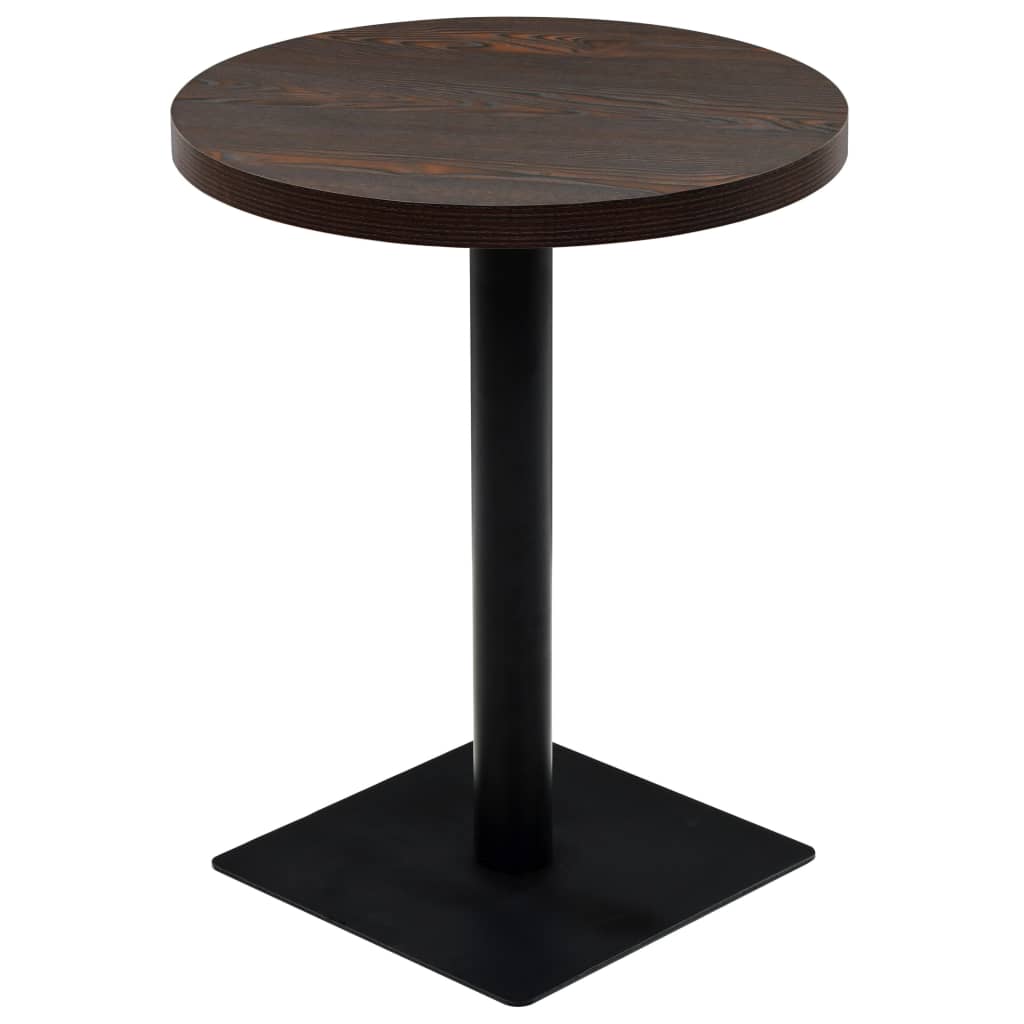 vidaXL Bistro Table Kitchen Bar Table Dining Room Table MDF and Steel Round-28