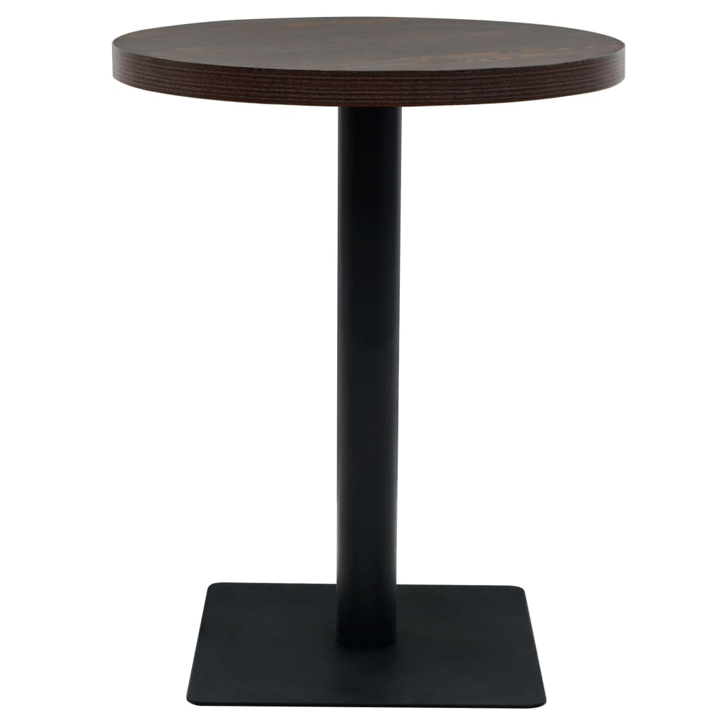 vidaXL Bistro Table Kitchen Bar Table Dining Room Table MDF and Steel Round-2
