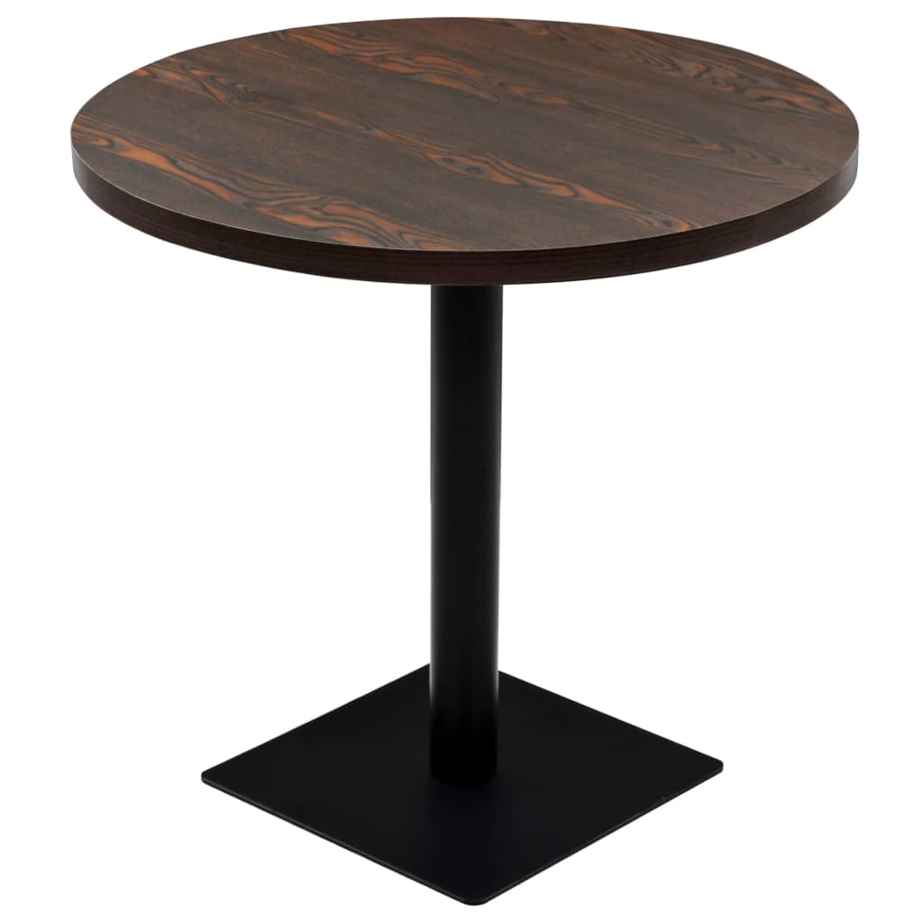 vidaXL Bistro Table Kitchen Bar Table Dining Room Table MDF and Steel Round-18