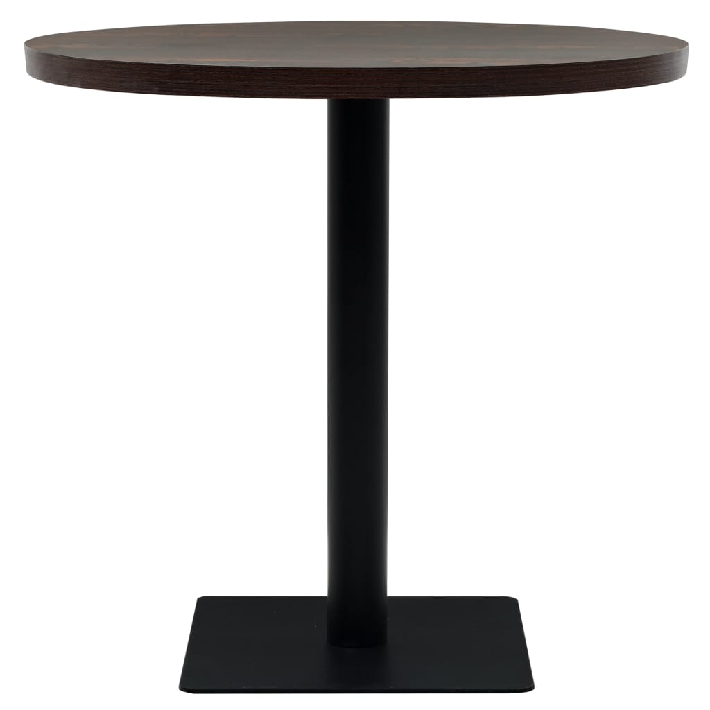vidaXL Bistro Table Kitchen Bar Table Dining Room Table MDF and Steel Round-30