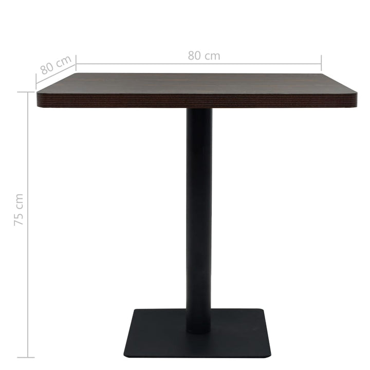 vidaXL Bistro Table Kitchen Bar Table Dining Room Table MDF and Steel Round-39
