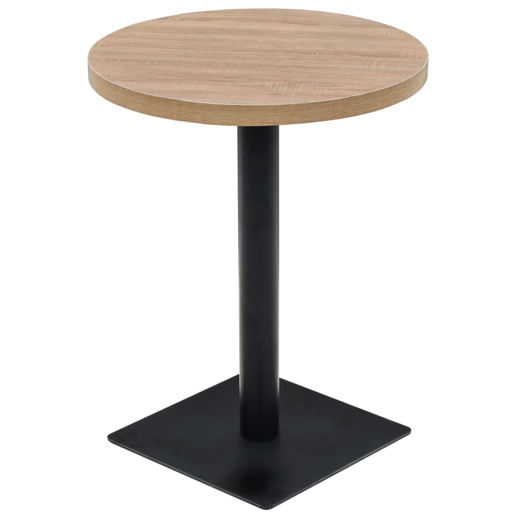 vidaXL Bistro Table Kitchen Bar Table Dining Room Table MDF and Steel Round-0
