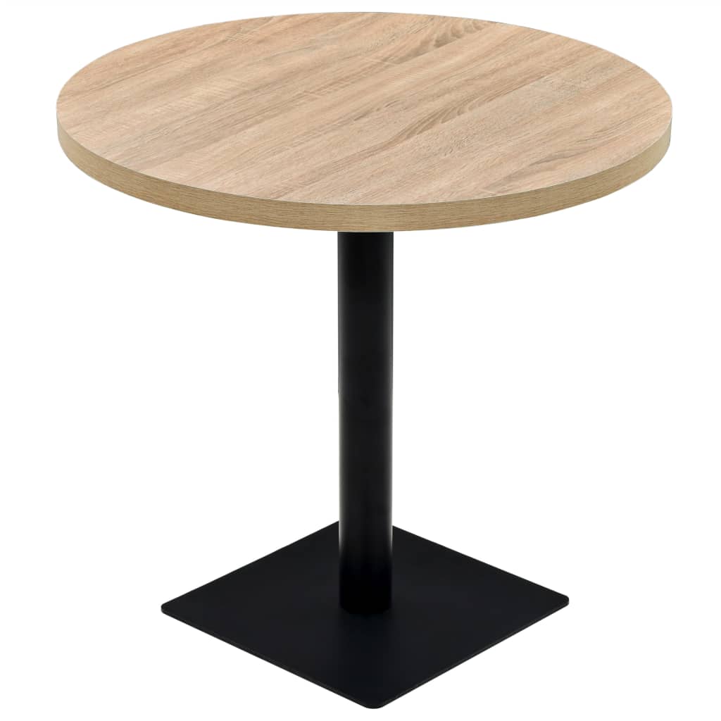 vidaXL Bistro Table Kitchen Bar Table Dining Room Table MDF and Steel Round-7