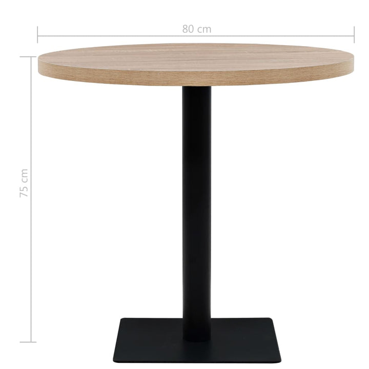 vidaXL Bistro Table Kitchen Bar Table Dining Room Table MDF and Steel Round-27