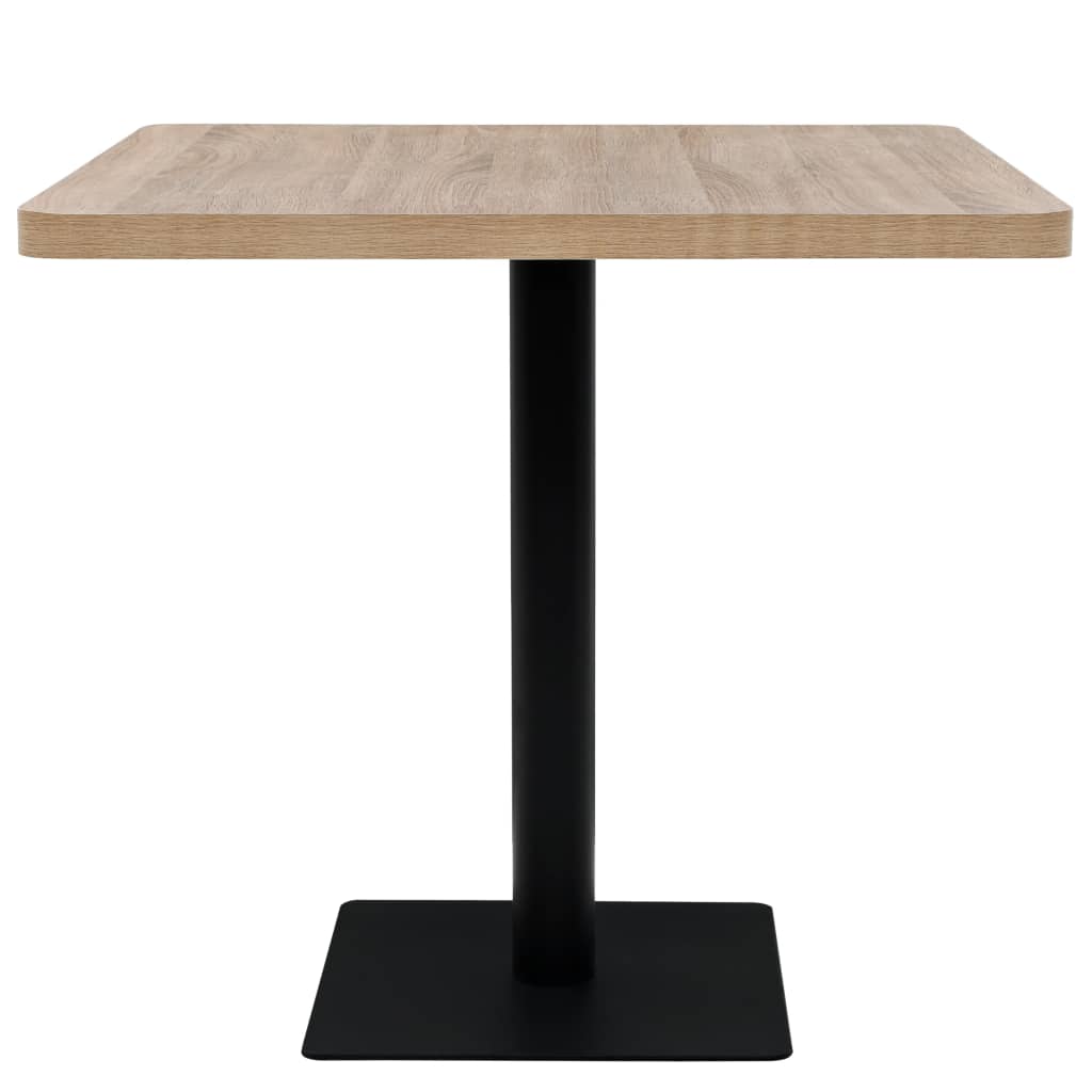vidaXL Bistro Table Kitchen Bar Table Dining Room Table MDF and Steel Round-25