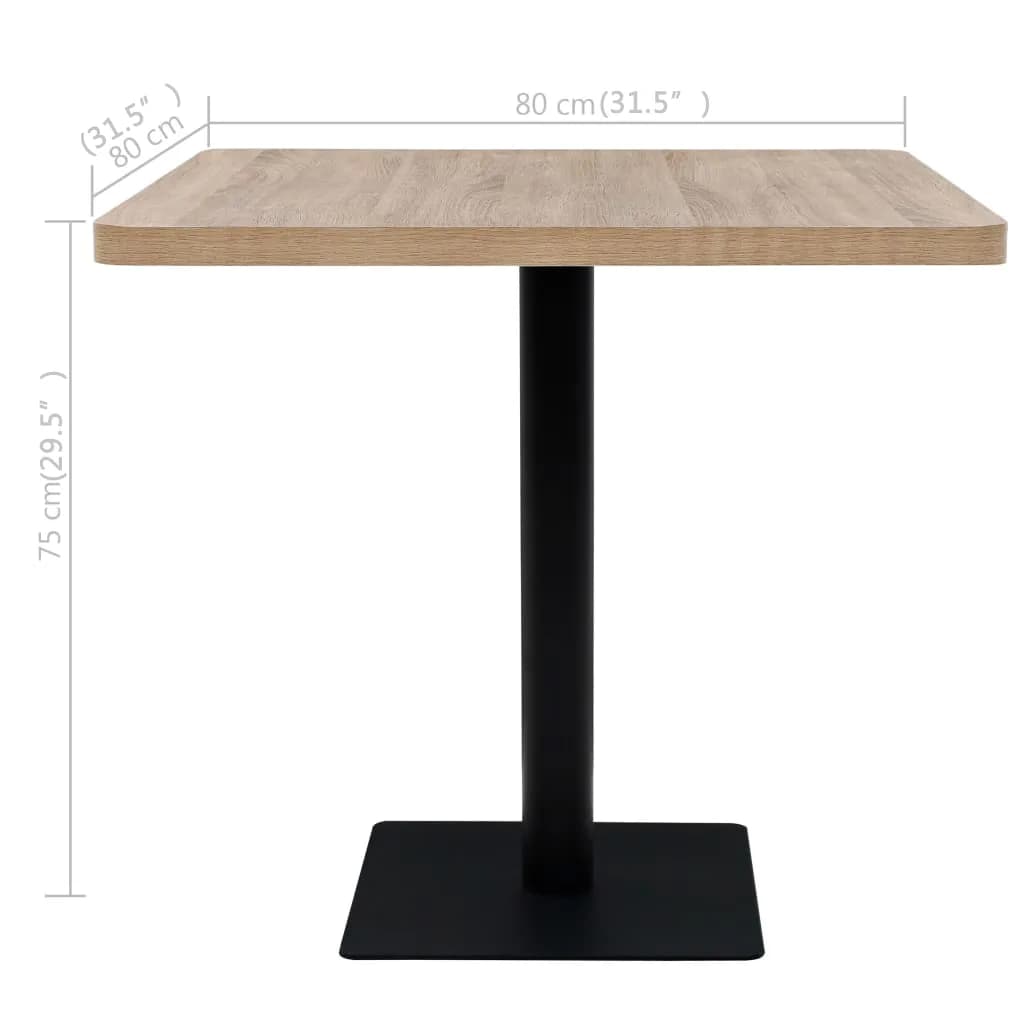 vidaXL Bistro Table Kitchen Bar Table Dining Room Table MDF and Steel Round-37
