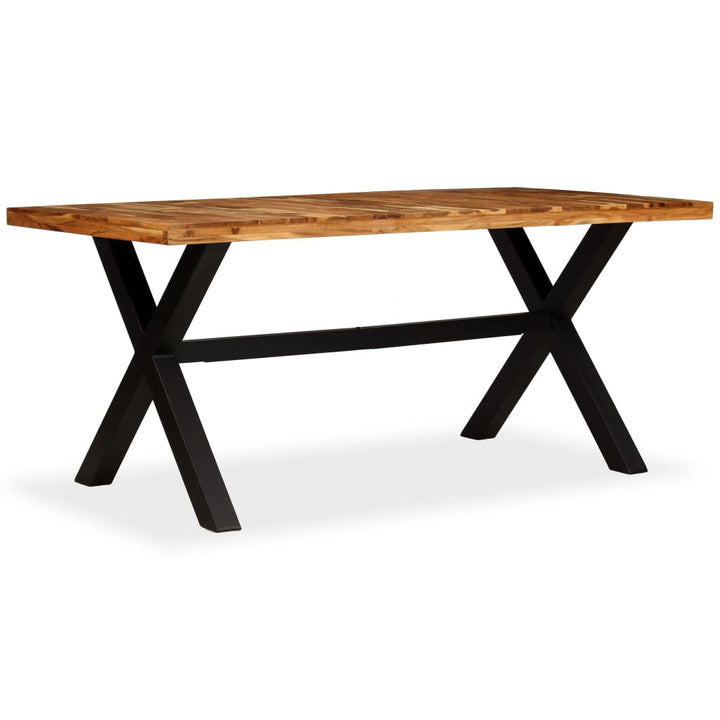 vidaXL Dining Table Kitchen Dining Room Table Solid Acacia and Mango Wood-2