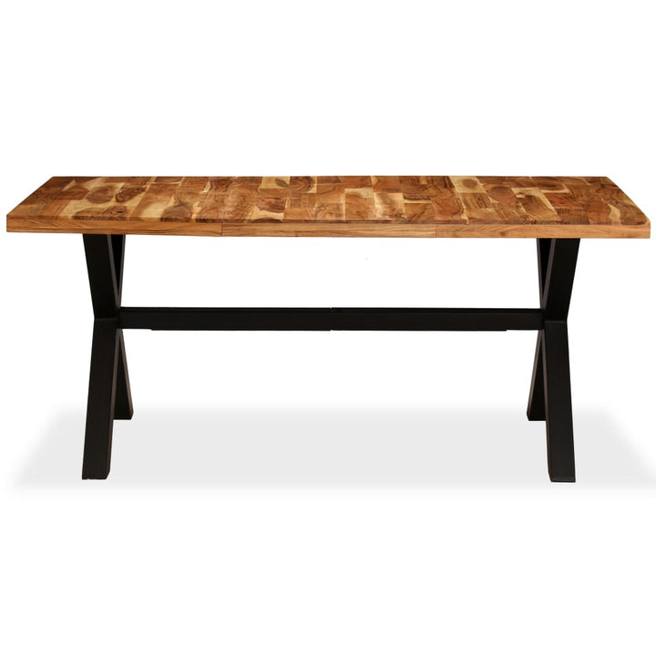 vidaXL Dining Table Kitchen Dining Room Table Solid Acacia and Mango Wood-3