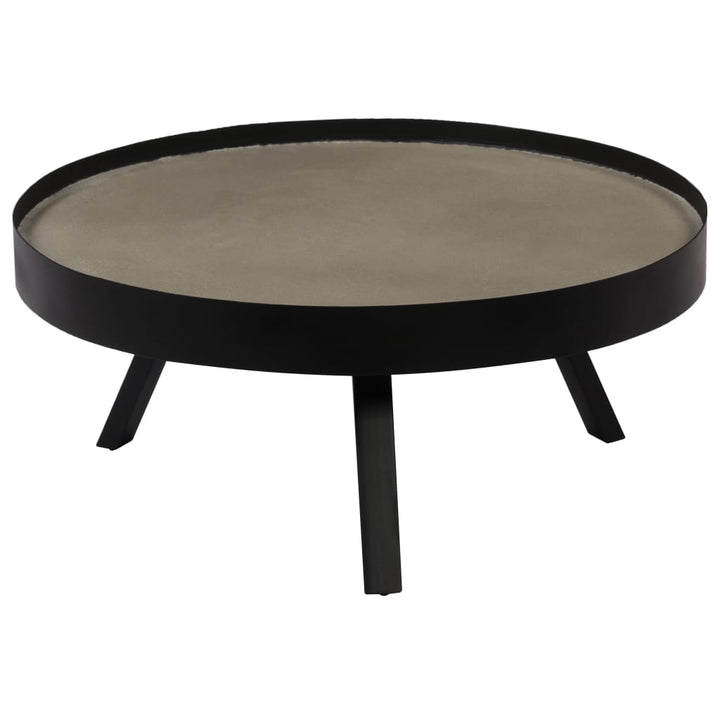 vidaXL Coffee Table Round End Table Living Room Sofa Table with Concrete Top-0