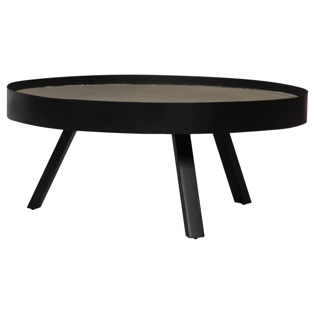 vidaXL Coffee Table Round End Table Living Room Sofa Table with Concrete Top-4