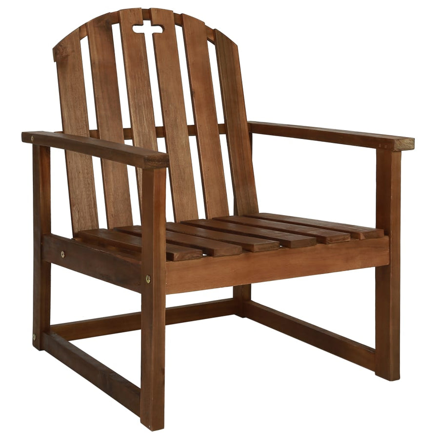 vidaXL Patio Chairs Outdoor Patio Dining Chair with Armrest Solid Wood Acacia-0