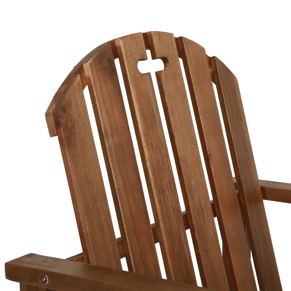 vidaXL Patio Chairs Outdoor Patio Dining Chair with Armrest Solid Wood Acacia-4
