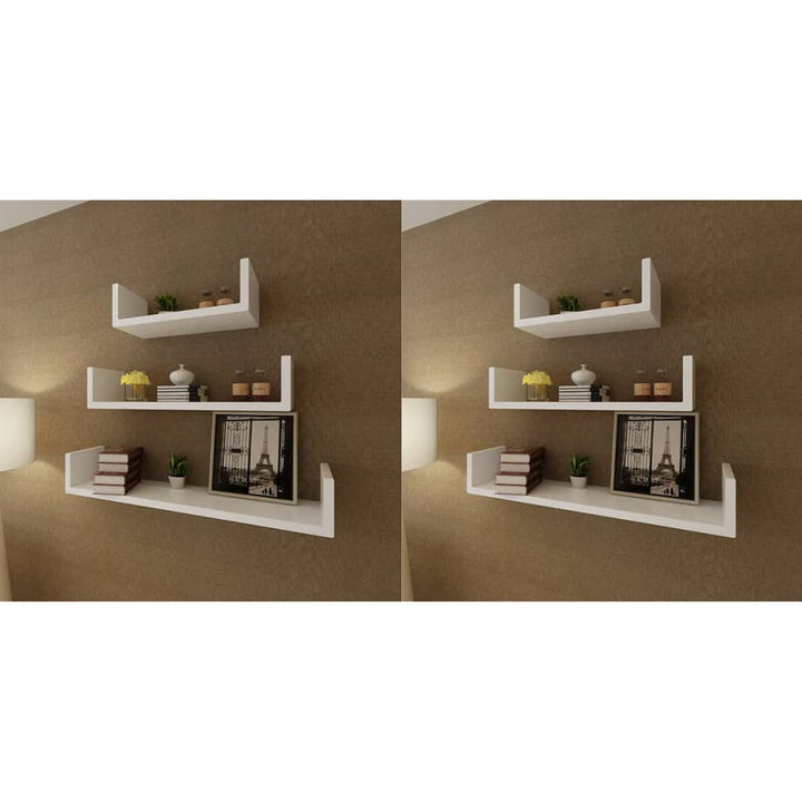 vidaXL Wall Shelves Floating Shelves Wall Mounted Display Shelves for Book DVD-14