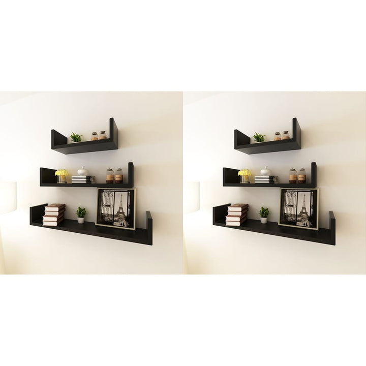 vidaXL Wall Shelves Floating Shelves Wall Mounted Display Shelves for Book DVD-7