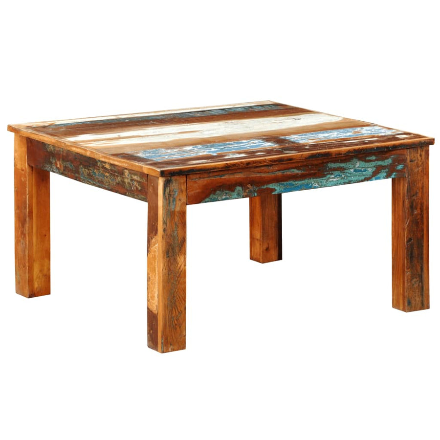 vidaXL Coffee Table Square Reclaimed Wood-0