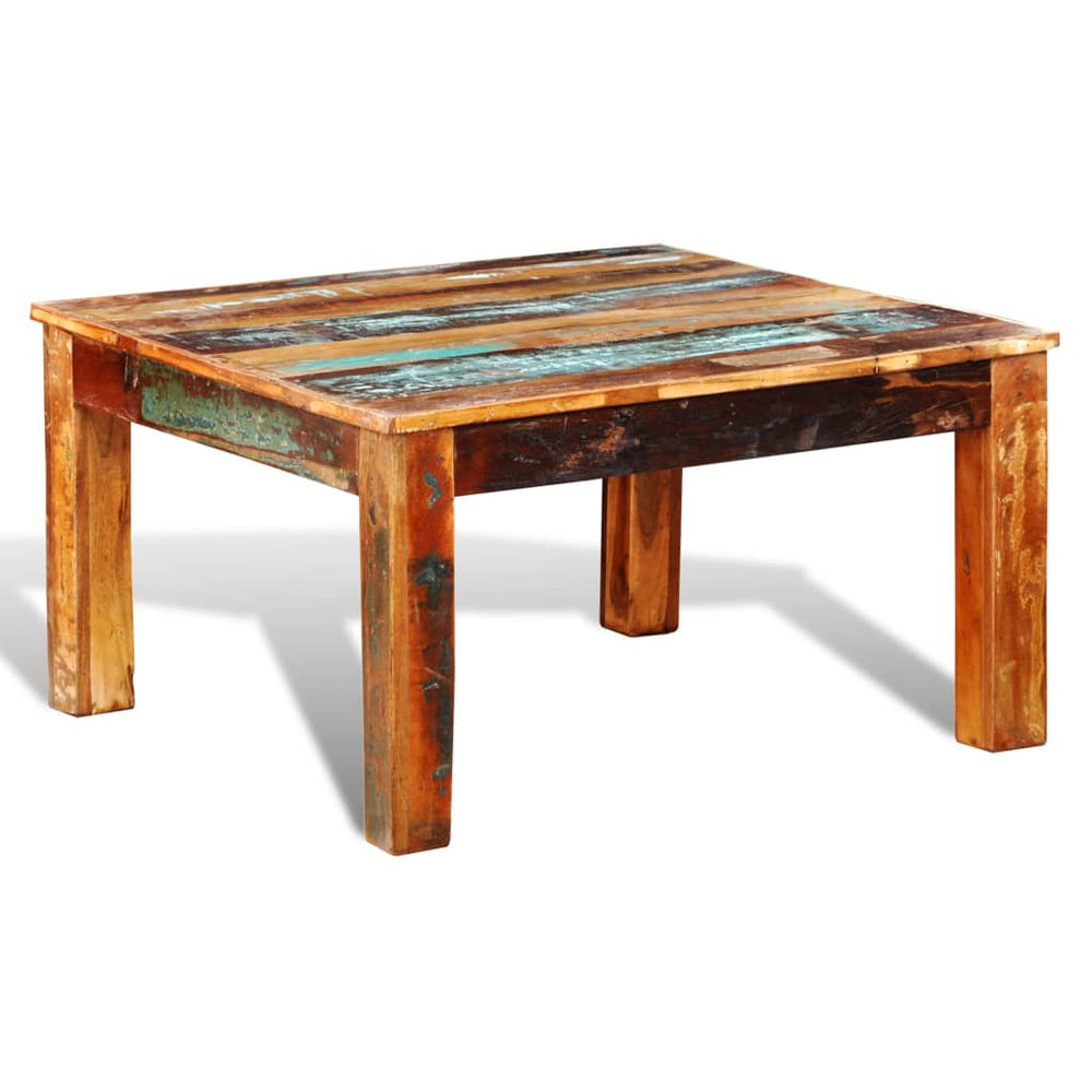 vidaXL Coffee Table Square Reclaimed Wood-1