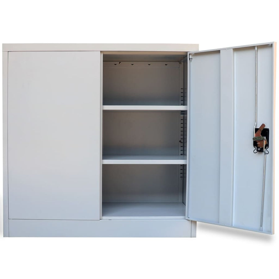 vidaXL Office Cabinet File Cabinet Storage Filing Cabinet with 2 Doors Steel-10