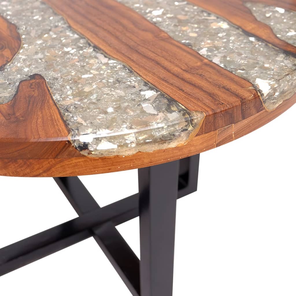 vidaXL Coffee Table End Table Side Table Living Room Furniture Teak Resin-6