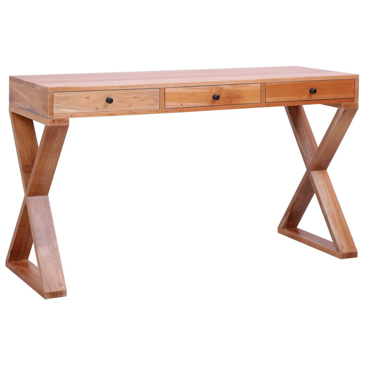 vidaXL Computer Desk Study Writing Desk Home Office Table Solid Wood Mahogany-12