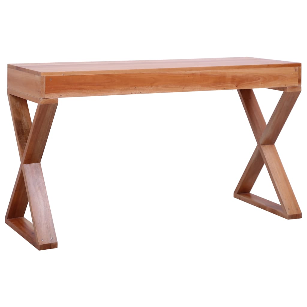 vidaXL Computer Desk Study Writing Desk Home Office Table Solid Wood Mahogany-9