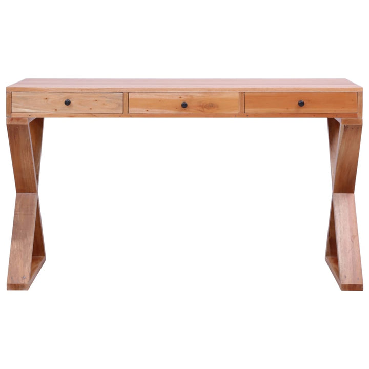 vidaXL Computer Desk Study Writing Desk Home Office Table Solid Wood Mahogany-21