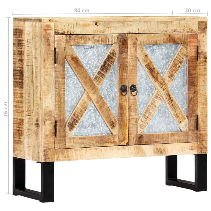 vidaXL Sideboard Cupboard with 2 Doors Buffet Storage Cabinet Rough Mango Wood-20