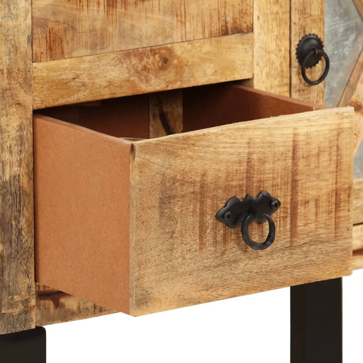 vidaXL Sideboard Cupboard with 2 Doors Buffet Storage Cabinet Rough Mango Wood-19