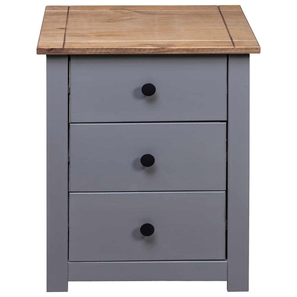 vidaXL Nightstand with 3 Drawers Storage Bedside Table Pinewood Panama Range-20