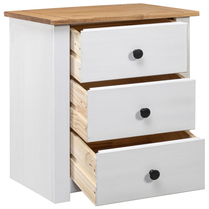 vidaXL Nightstand with 3 Drawers Storage Bedside Table Pinewood Panama Range-22