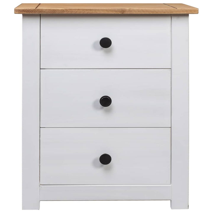 vidaXL Nightstand with 3 Drawers Storage Bedside Table Pinewood Panama Range-23