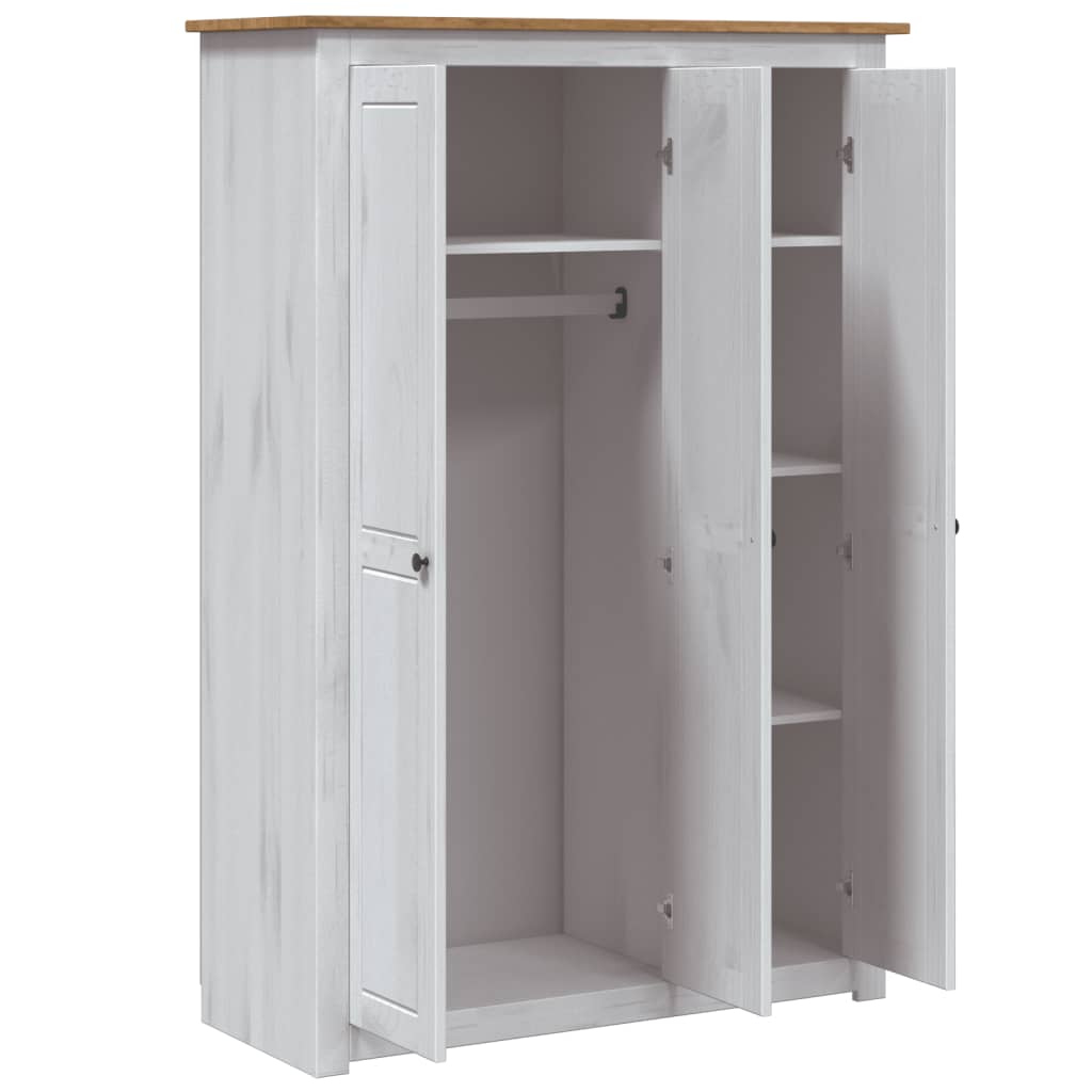 vidaXL Wardrobe Bedroom Clothes Storage Organizer Closet Pine Panama Range-30