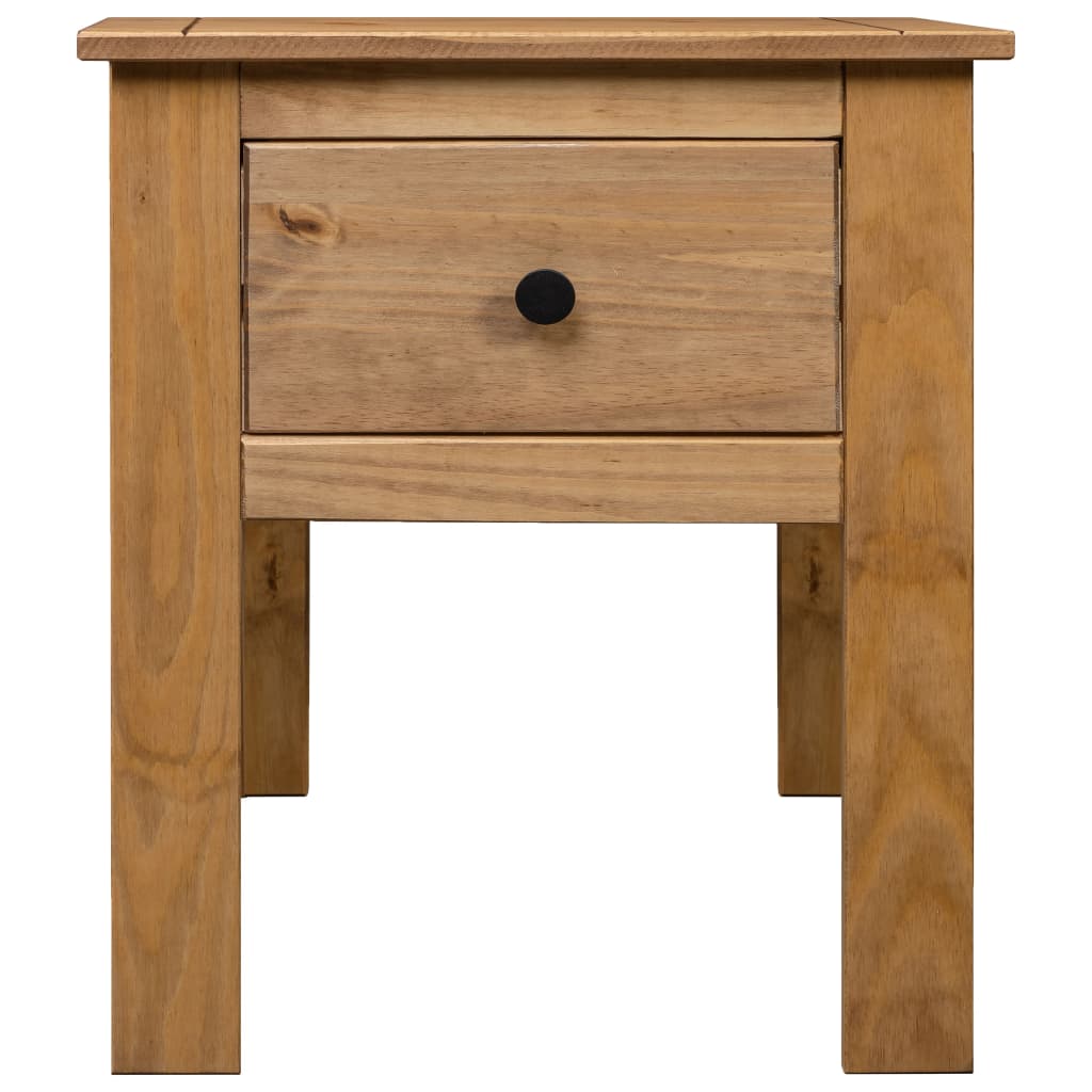 vidaXL Nightstand Bedside Cabinet Nightstand with Drawer Pine Panama Range-8