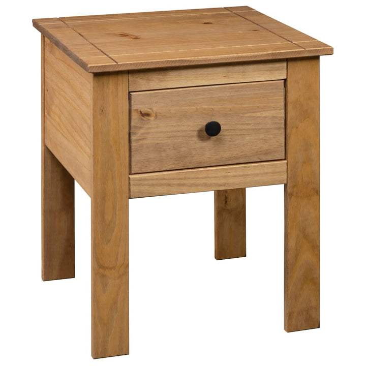 vidaXL Nightstand Bedside Cabinet Nightstand with Drawer Pine Panama Range-9
