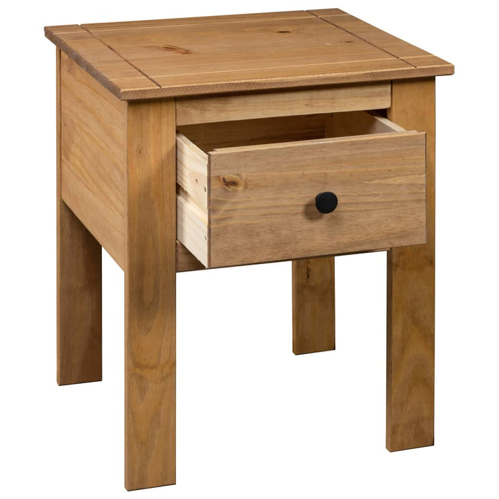 vidaXL Nightstand Bedside Cabinet Nightstand with Drawer Pine Panama Range-10
