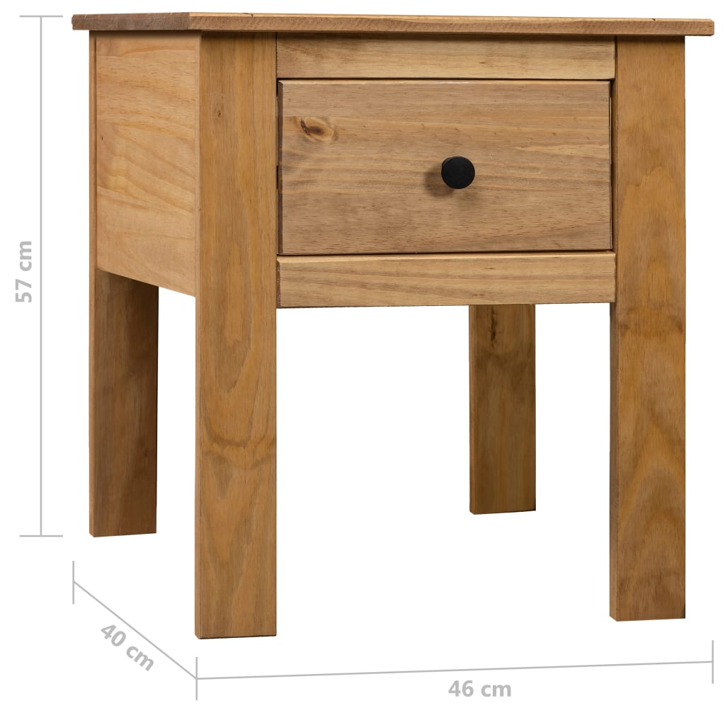 vidaXL Nightstand Bedside Cabinet Nightstand with Drawer Pine Panama Range-6