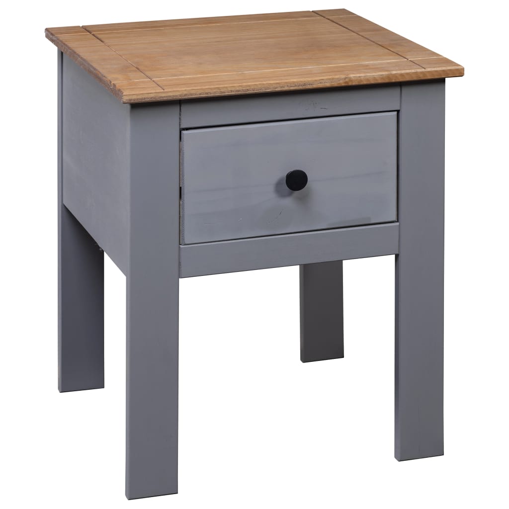 vidaXL Nightstand Bedside Cabinet Nightstand with Drawer Pine Panama Range-19
